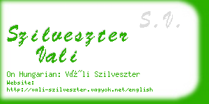 szilveszter vali business card